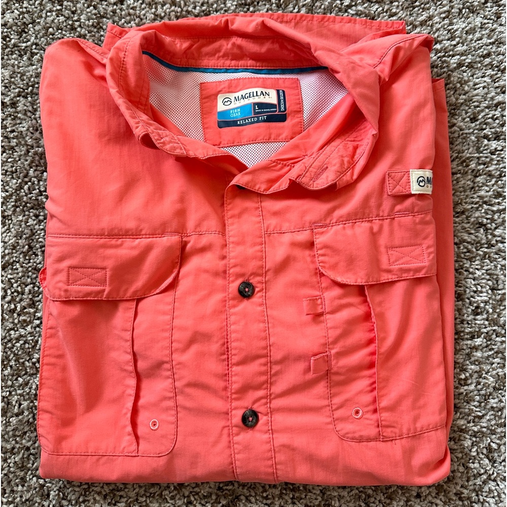 Coral Magellan fishing button up.